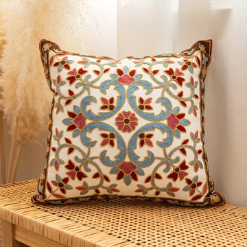 Aurae Embroidered Vintage Cushion Cover