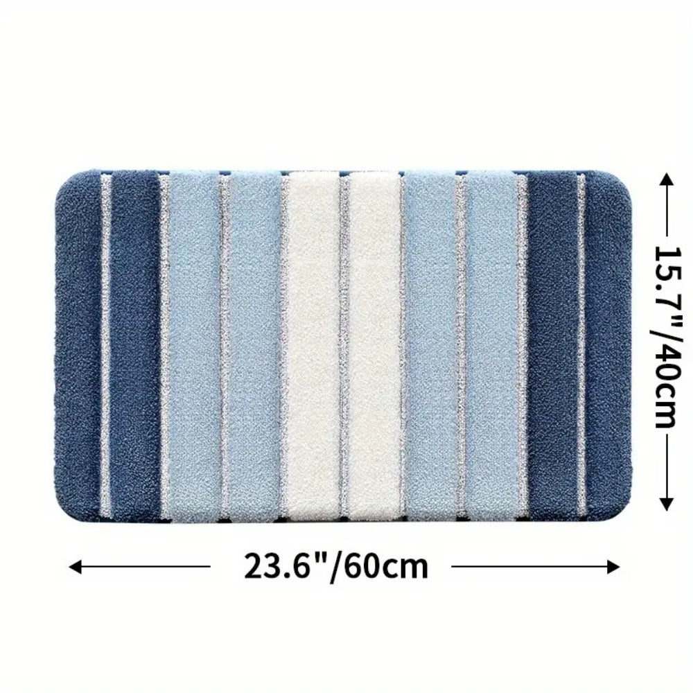 Lumiere Striped Absorbent Bath Mat