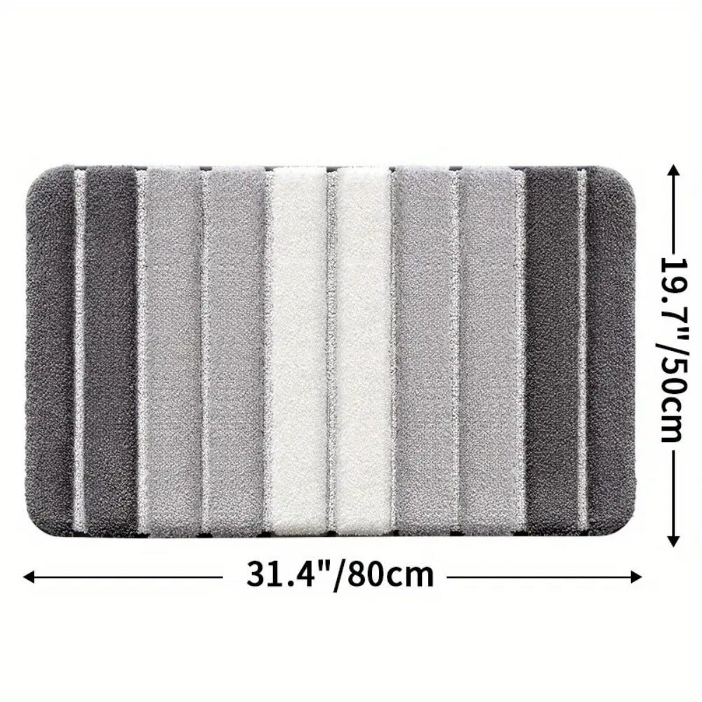 Lumiere Striped Absorbent Bath Mat