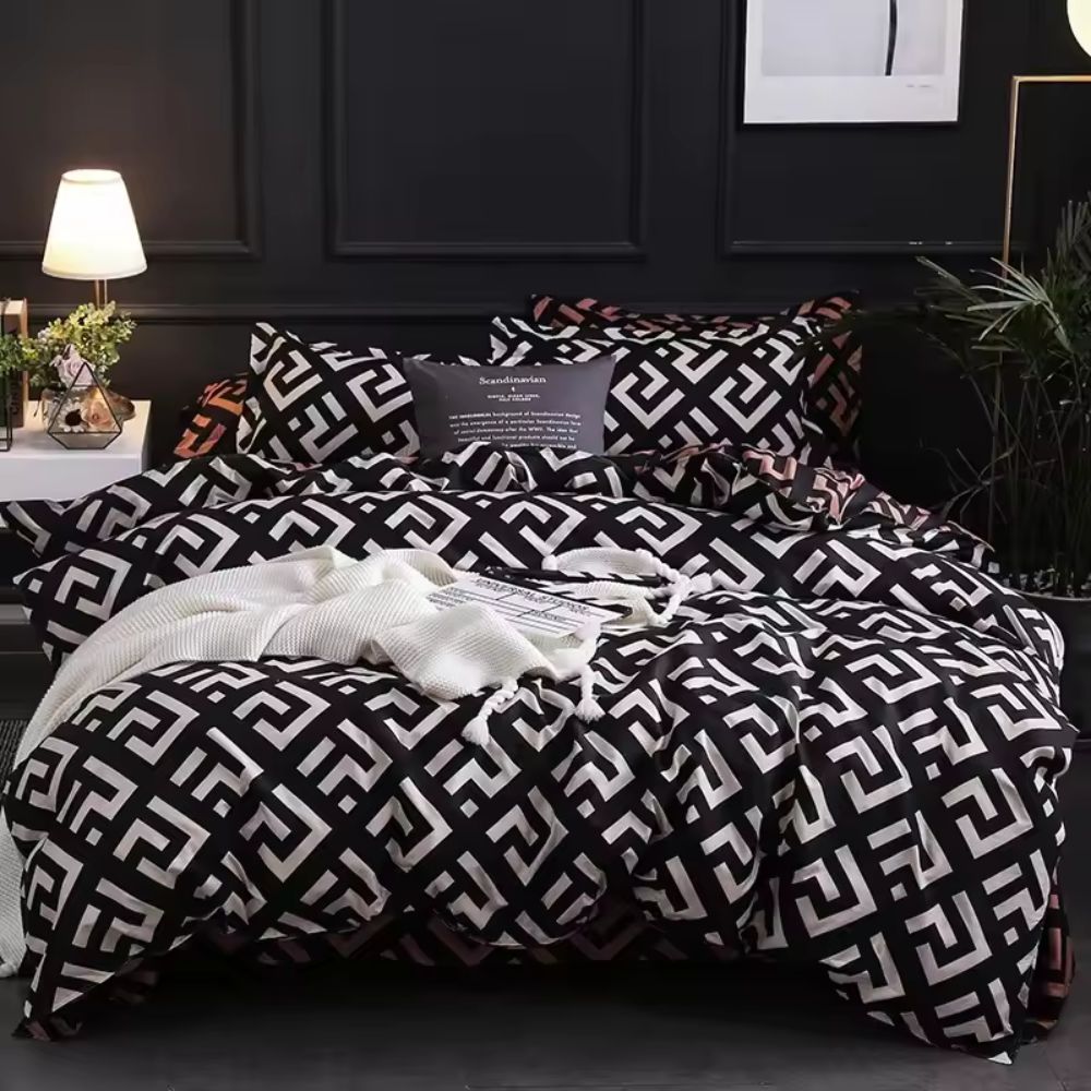 Noir Enigma Duvet Cover Set | 3pcs Duvet Cover Set
